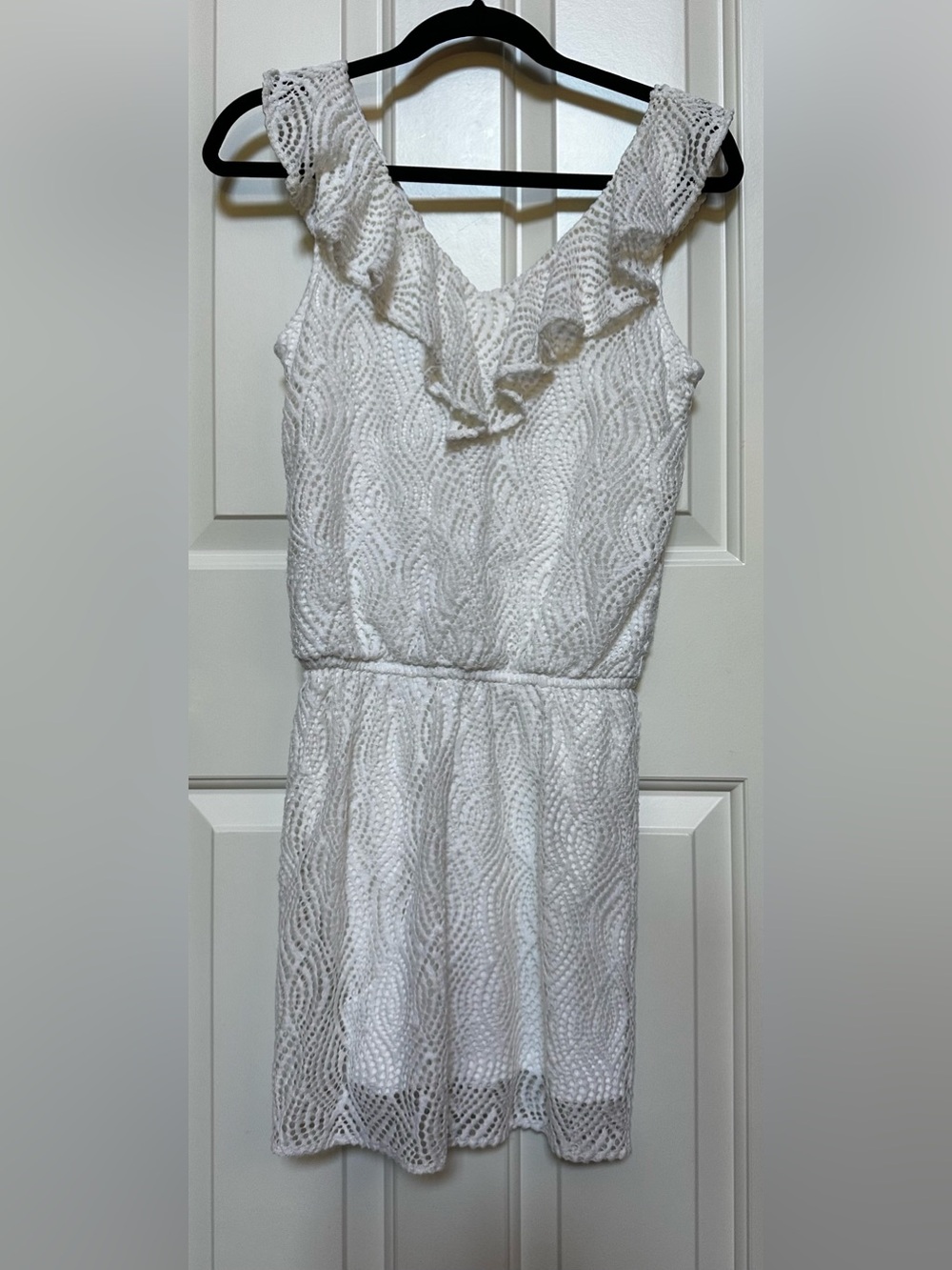Lilly Pulitzer White Lace Crochet Romper XS